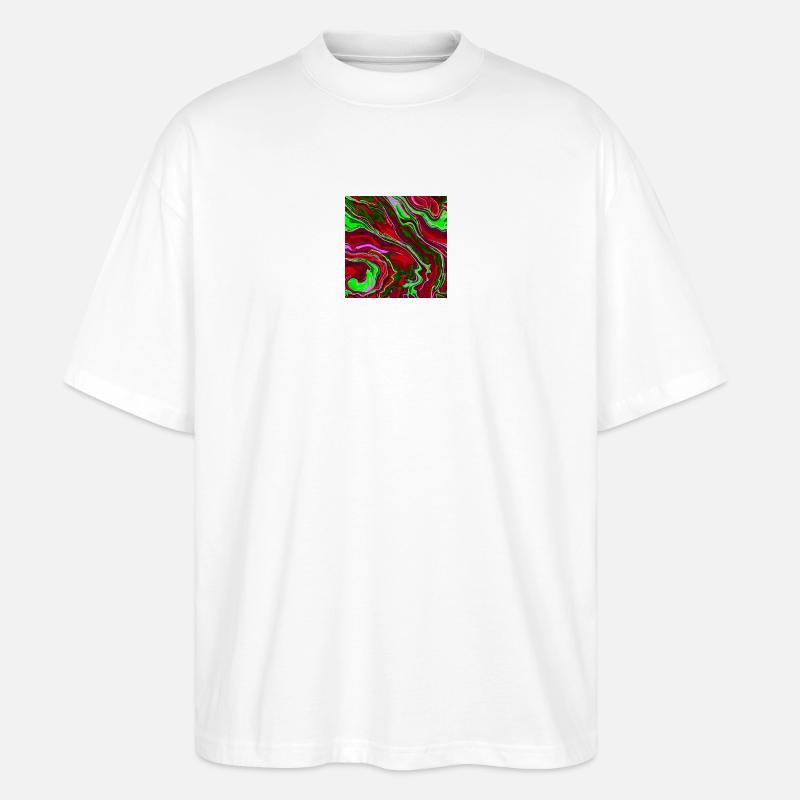 Lebendige Marbledesign-Kunst - Stanley/Stella Oversized Unisex Bio T-Shirt Blaster 2.0 - Weiß
