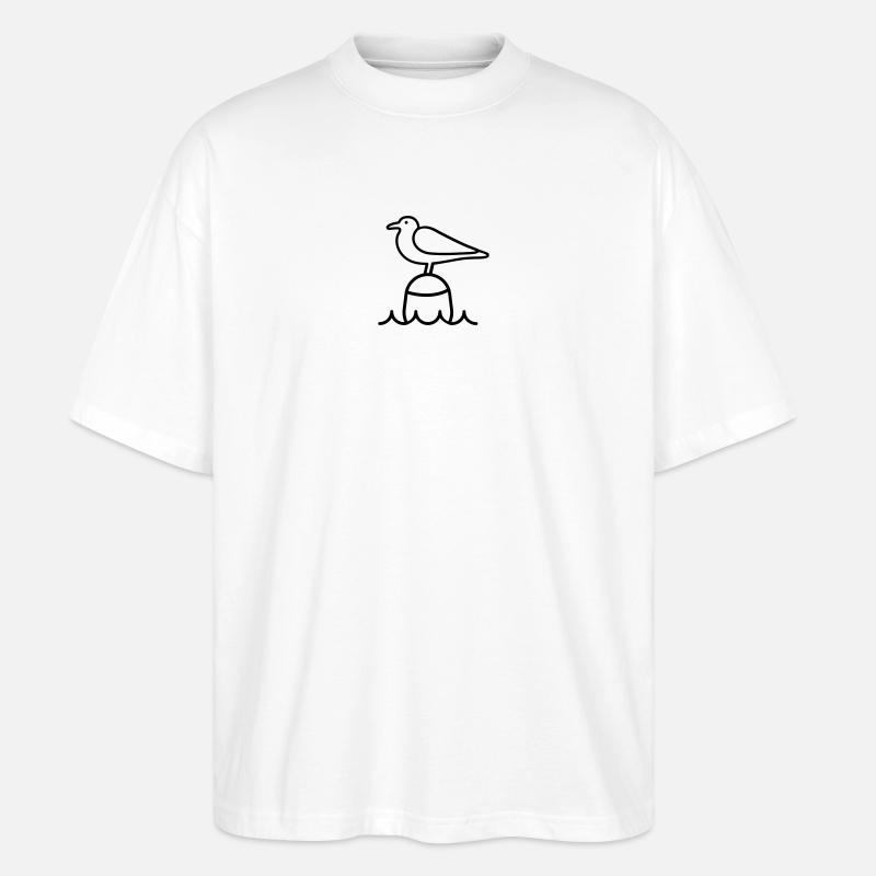 Möwe Moin - Stanley/Stella Oversized Unisex Bio T-Shirt Blaster 2.0 - Weiß
