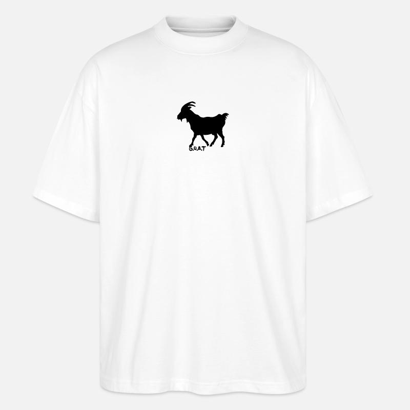 G.O.A.T. schwarz - Stanley/Stella Oversized Unisex Bio T-Shirt Blaster 2.0 - Weiß