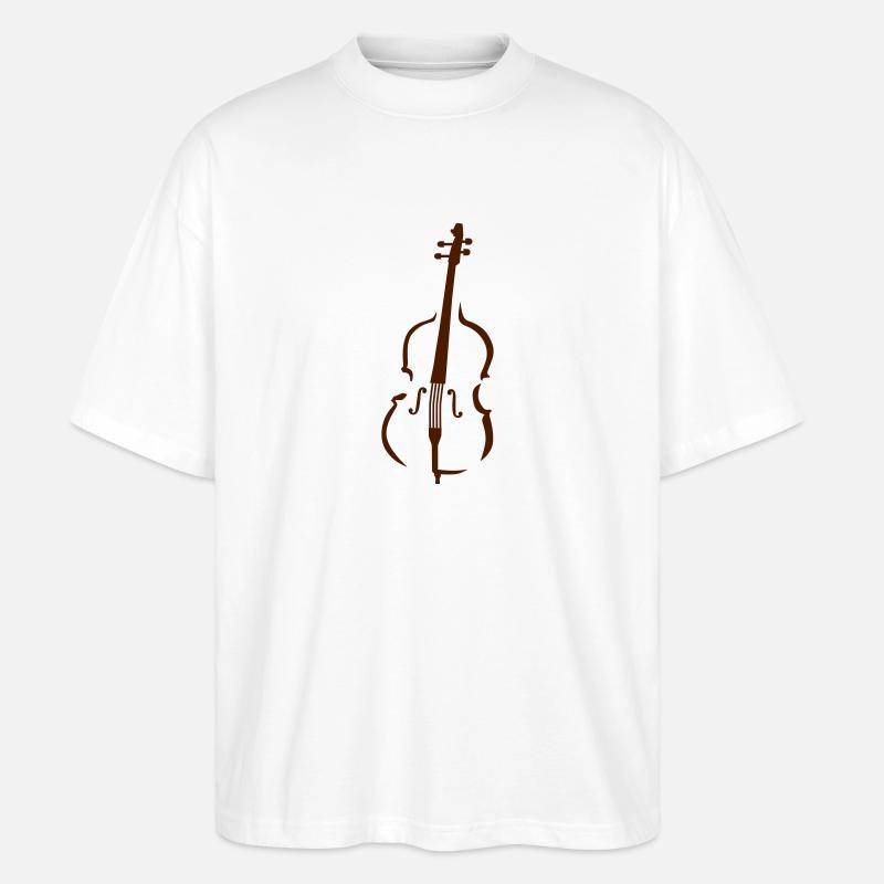 Kontrabass - Stanley/Stella Oversized Unisex Bio T-Shirt Blaster 2.0 - Weiß