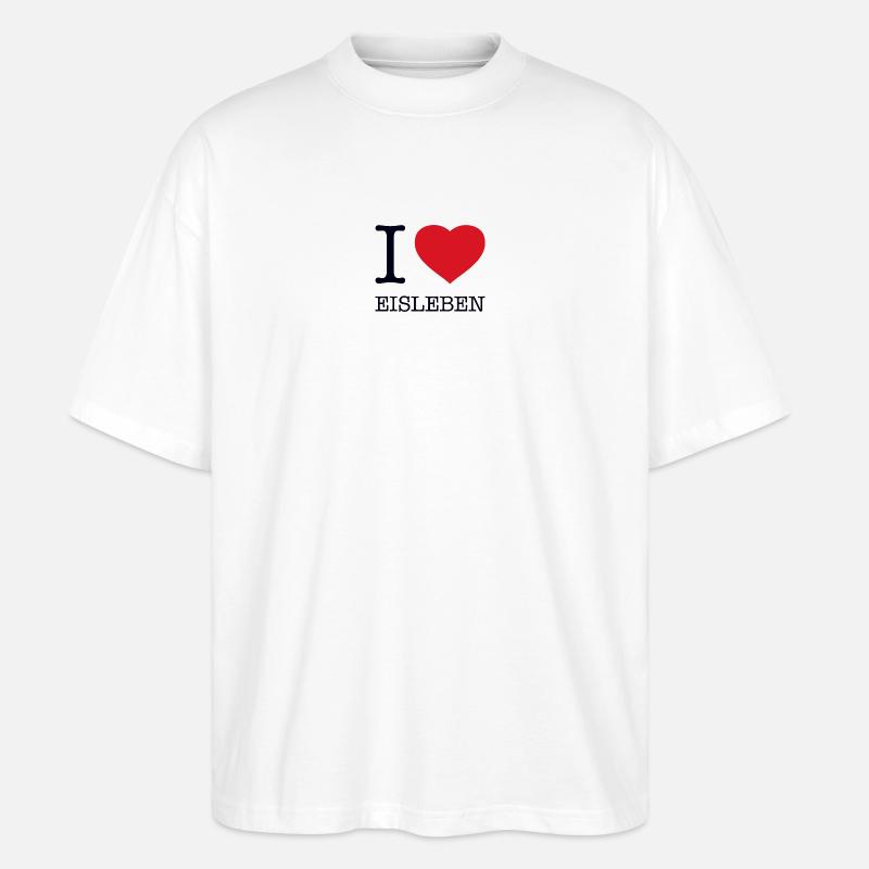 I LOVE EISLEBEN - Stanley/Stella Oversized Unisex Bio T-Shirt Blaster 2.0 - Weiß