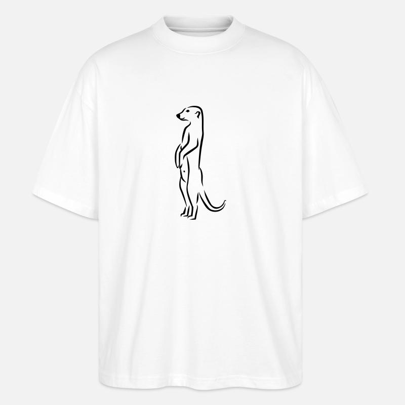 Erdmännchen - Stanley/Stella Oversized Unisex Bio T-Shirt Blaster 2.0 - Weiß