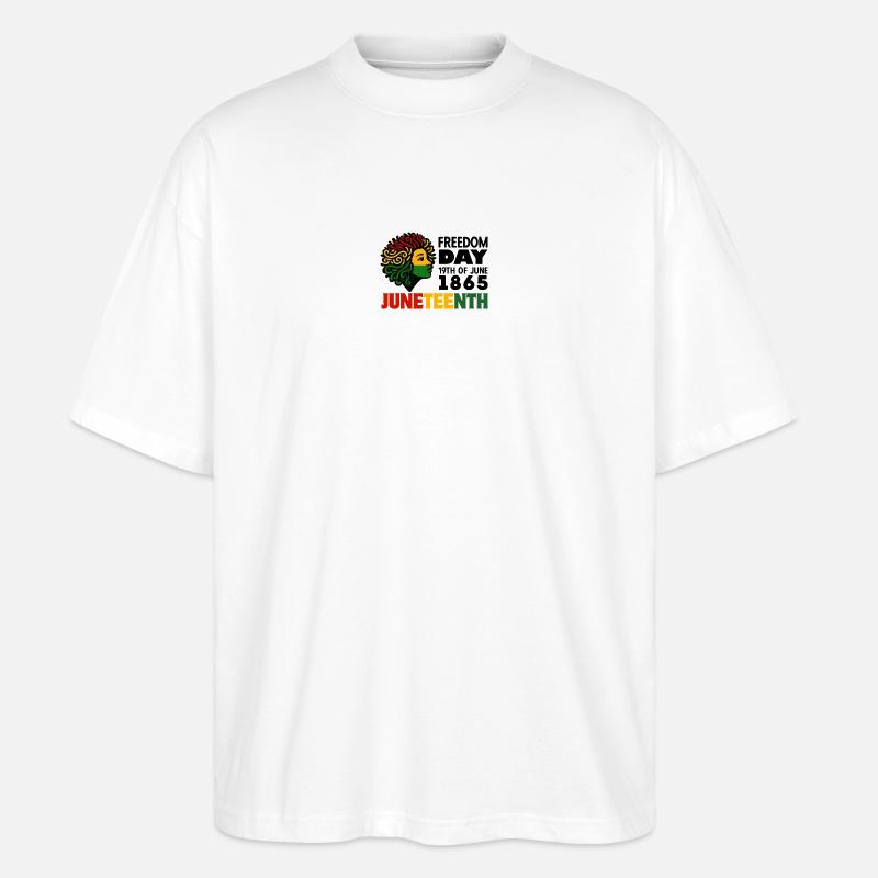 Juneteenth - Stanley/Stella Oversized Unisex Bio T-Shirt Blaster 2.0 - Weiß