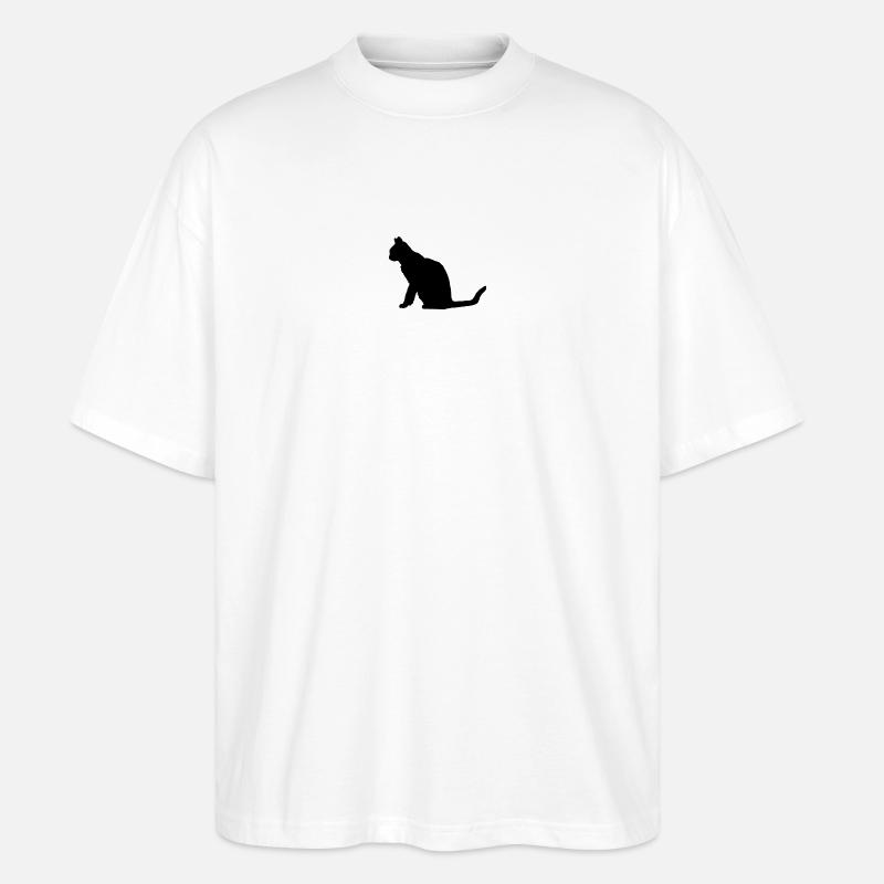 Katze - Stanley/Stella Oversized Unisex Bio T-Shirt Blaster 2.0 - Weiß