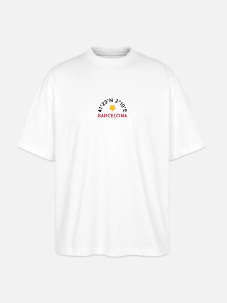 Barcelona - Stanley/Stella Oversized Unisex Organic T-shirt Blaster 2.0 - white