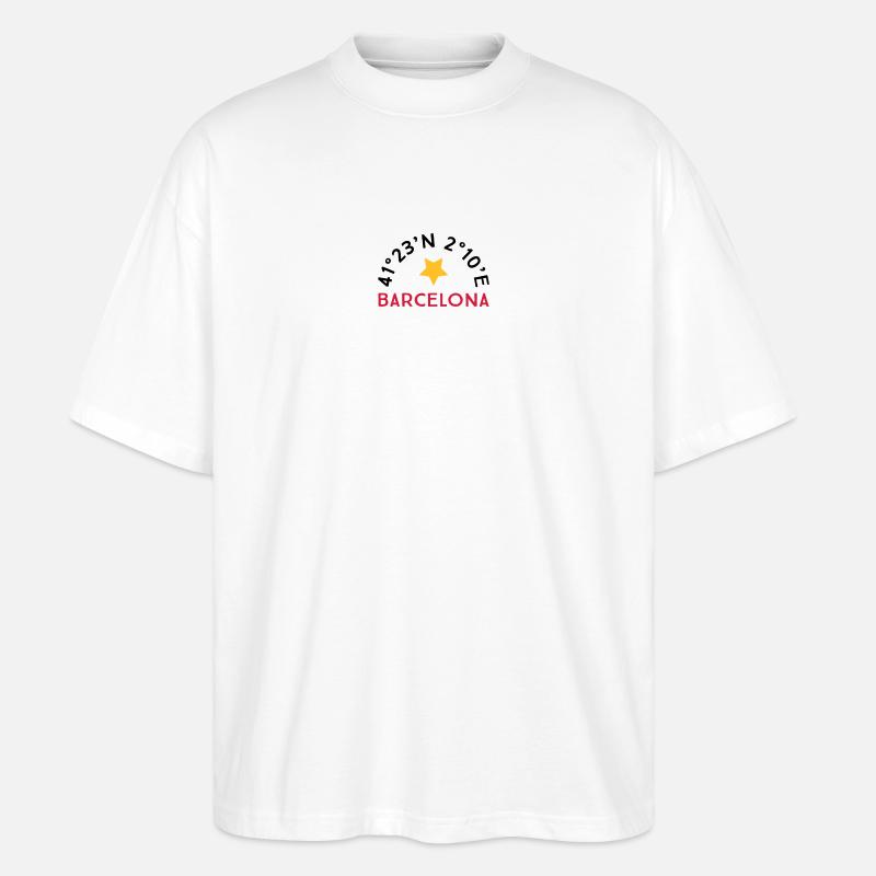 Barcelone - T-shirt bio Blaster 2.0 coupe oversize Stanley/Stella Unisexe - blanc