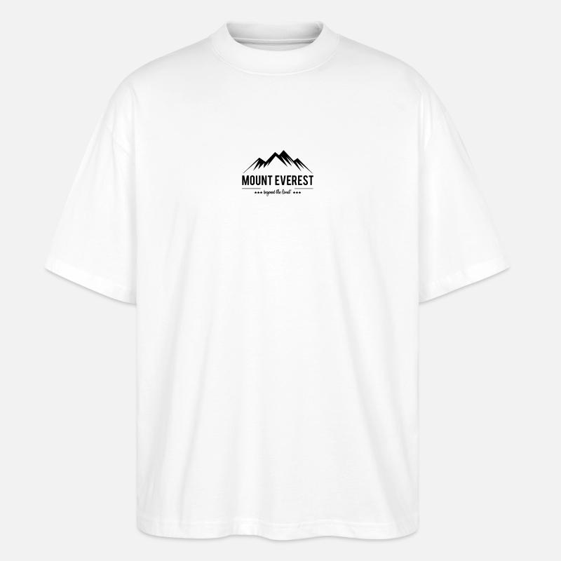 Mont Everest au-delà de la limite - T-shirt bio Blaster 2.0 coupe oversize Stanley/Stella Unisexe - blanc