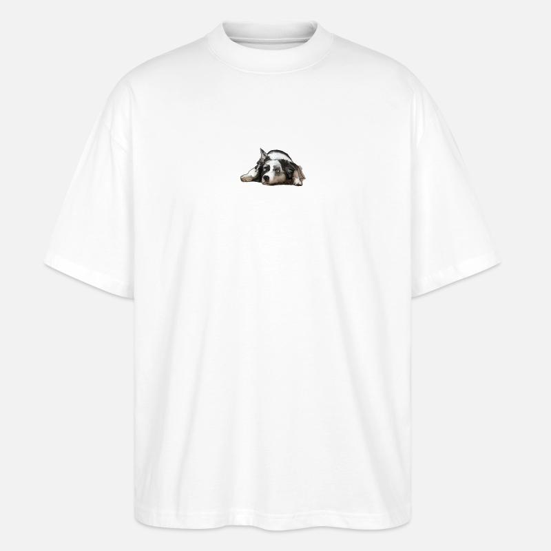 Australian Shepherd - Stanley/Stella Oversized Unisex Bio T-Shirt Blaster 2.0 - Weiß
