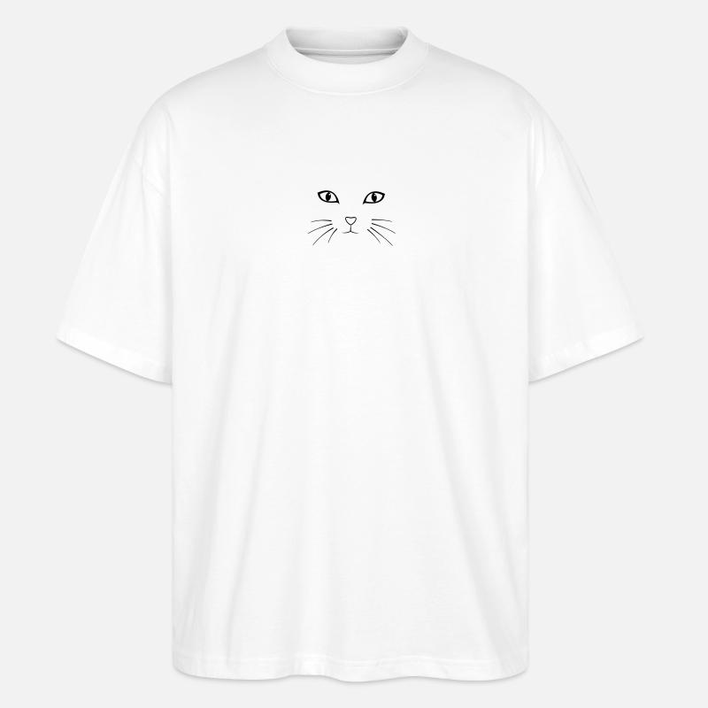 Katze - Stanley/Stella Oversized Unisex Bio T-Shirt Blaster 2.0 - Weiß
