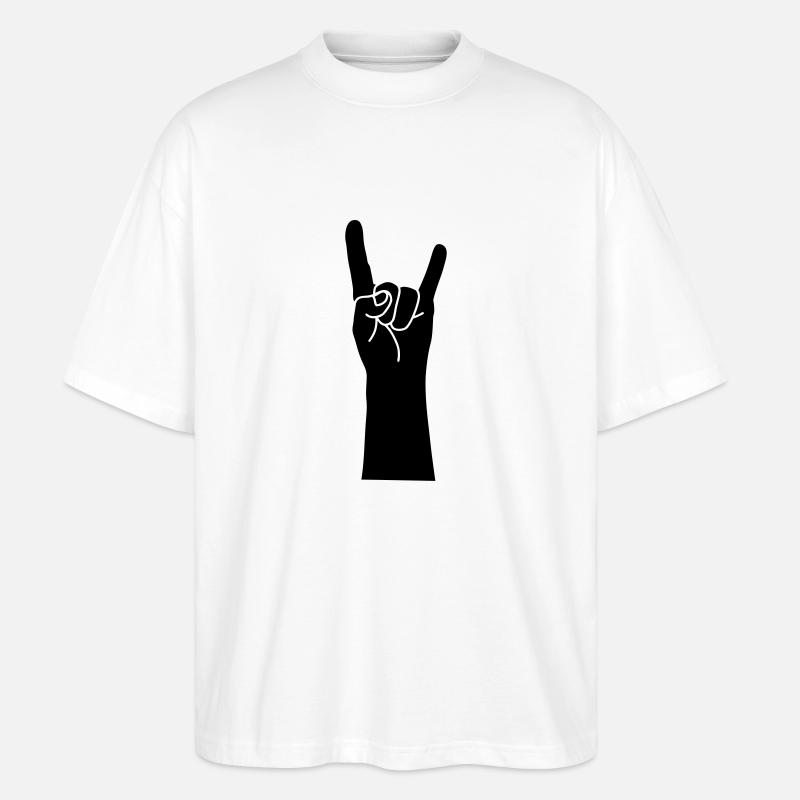 Metal Hand - Stanley/Stella Oversized Unisex Bio T-Shirt Blaster 2.0 - Weiß