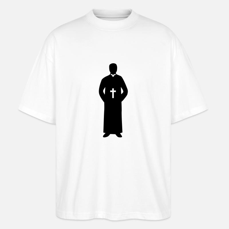 Pfarrer - Stanley/Stella Oversized Unisex Bio T-Shirt Blaster 2.0 - Weiß