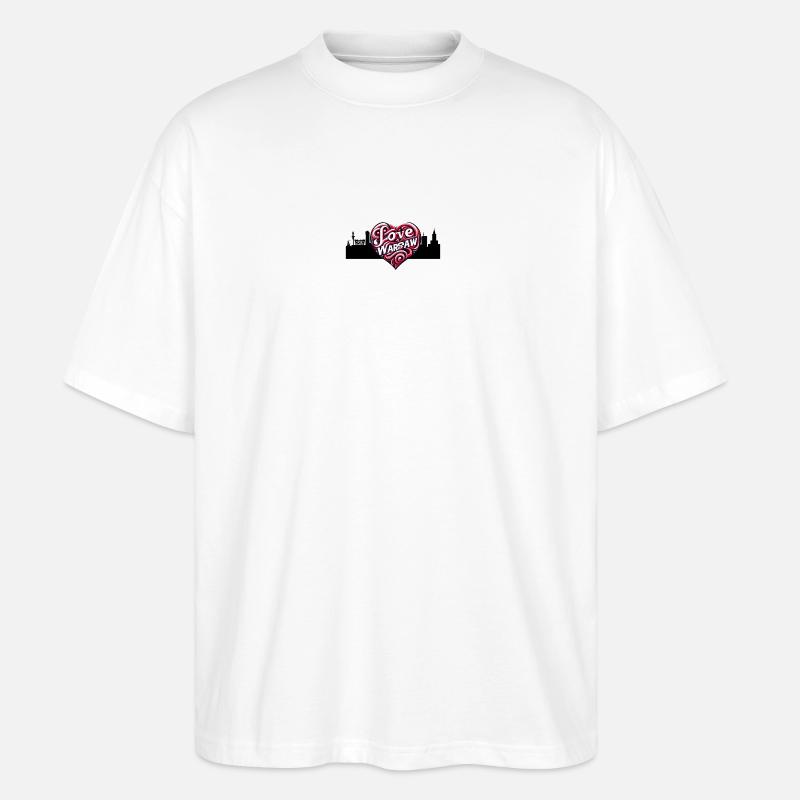 Varsovie, j’adore Varsovie - T-shirt bio Blaster 2.0 coupe oversize Stanley/Stella Unisexe - blanc
