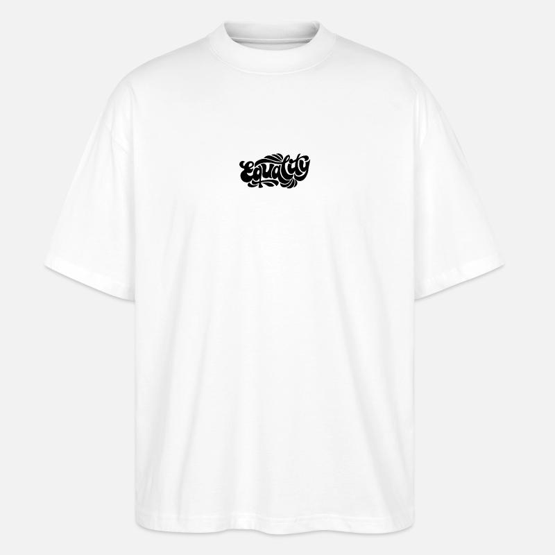 Egalité – Conception d’une déclaration féministe - T-shirt bio Blaster 2.0 coupe oversize Stanley/Stella Unisexe - blanc