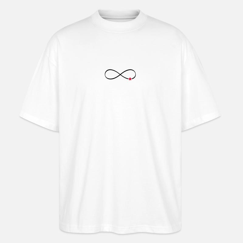 Stern Unendlichkeit Symbol Unendlichkeitszeichen - Stanley/Stella Oversized Unisex Bio T-Shirt Blaster 2.0 - Weiß