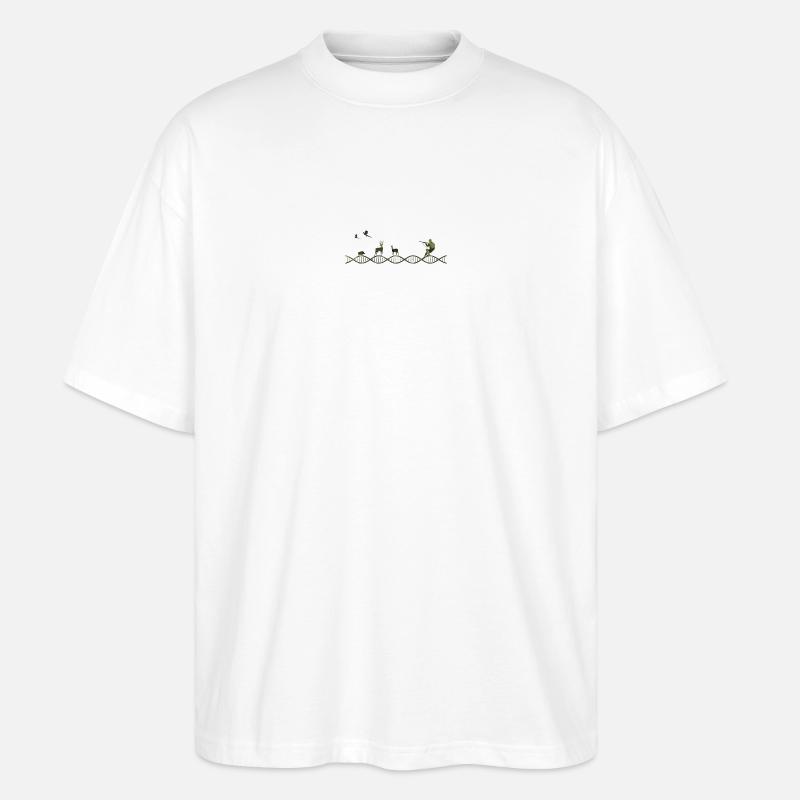 DNA Jagd Tarnmuster - Stanley/Stella Oversized Unisex Bio T-Shirt Blaster 2.0 - Weiß