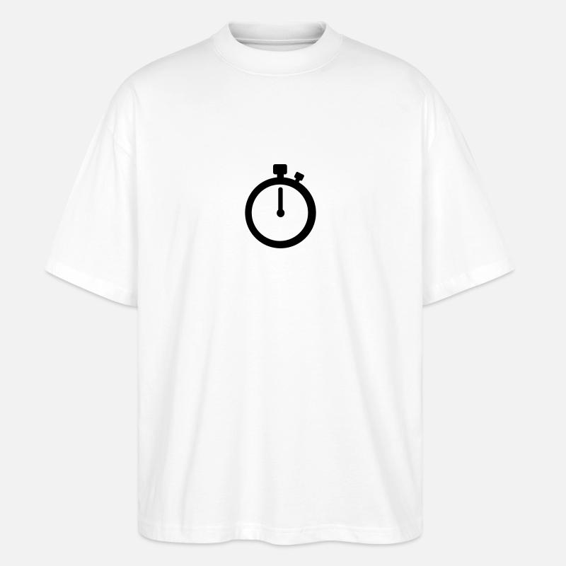 Stoppuhr - Stanley/Stella Oversized Unisex Bio T-Shirt Blaster 2.0 - Weiß