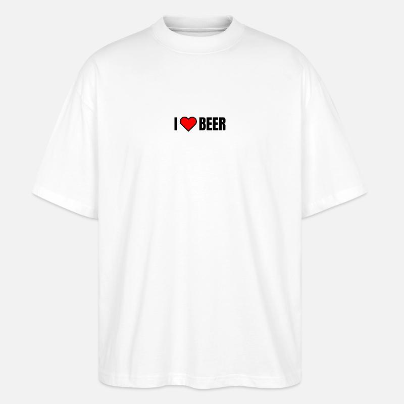 Ich liebe Bier - Stanley/Stella Oversized Unisex Bio T-Shirt Blaster 2.0 - Weiß