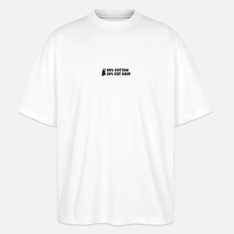 Katze Katzen - Stanley/Stella Oversized Unisex Bio T-Shirt Blaster 2.0 - Weiß