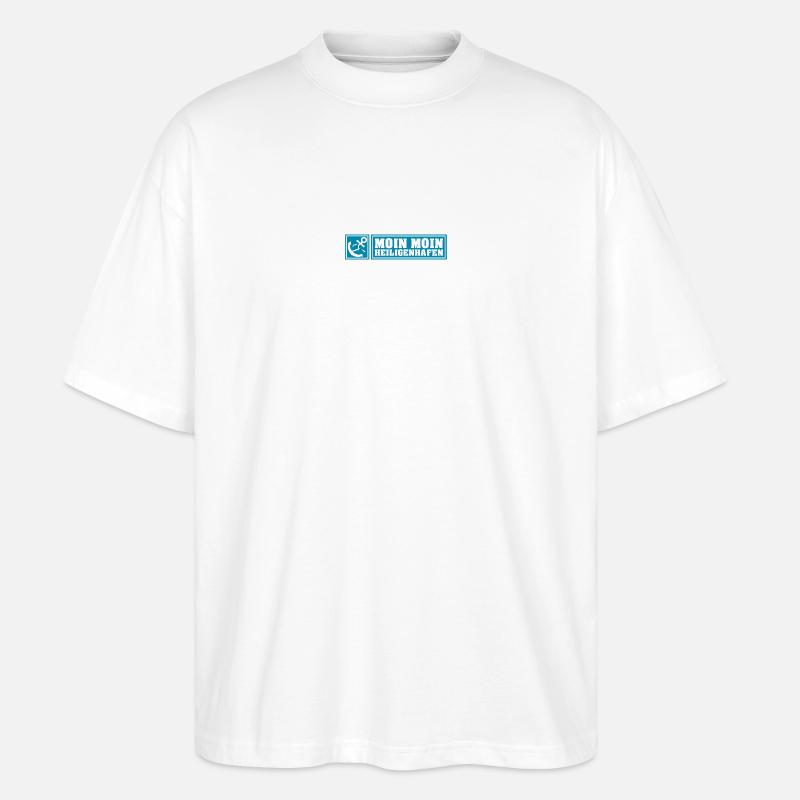Moin moin Heiligenhafen LE - Stanley/Stella Oversized Unisex Bio T-Shirt Blaster 2.0 - Weiß