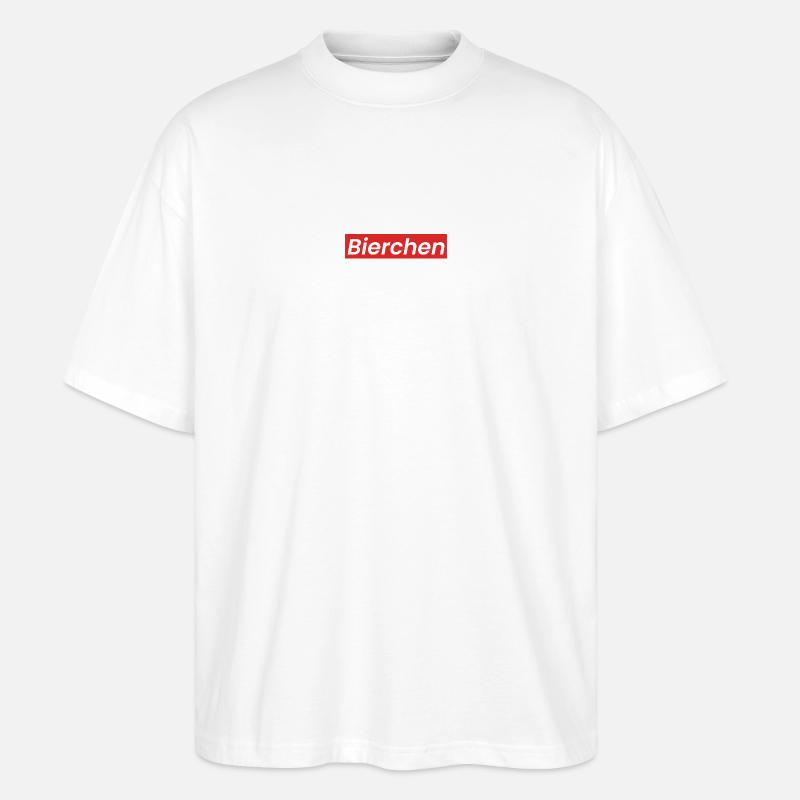 Bierchen Logo - Stanley/Stella Oversized Unisex Bio T-Shirt Blaster 2.0 - Weiß