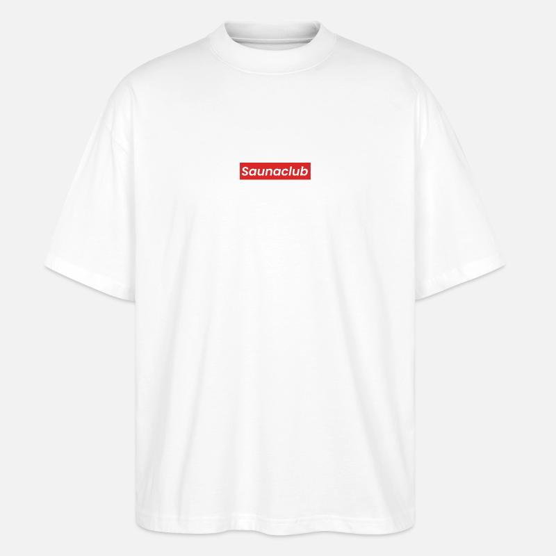 Saunaclub Grafik - Stanley/Stella Oversized Unisex Bio T-Shirt Blaster 2.0 - Weiß