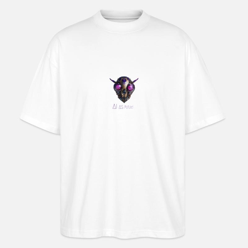AI as future 01 - Stanley/Stella Oversized Unisex Bio T-Shirt Blaster 2.0 - Weiß