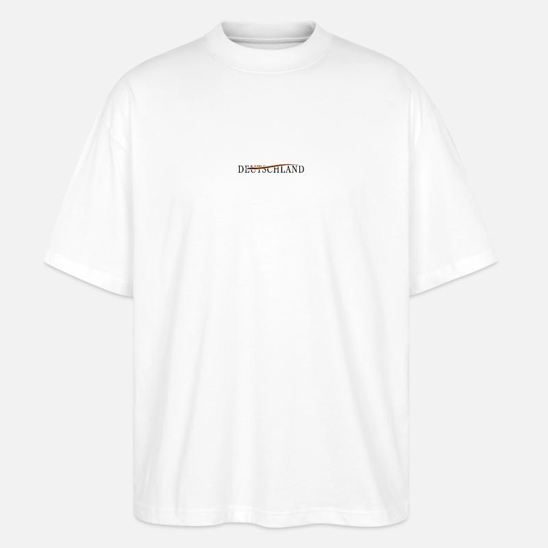 DEUTSCHLAND Logo with map - Stanley/Stella Oversized Unisex Bio T-Shirt Blaster 2.0 - Weiß