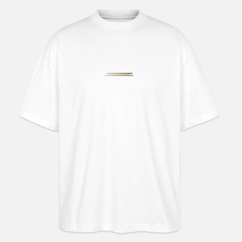 Sunset Stripes Runner Silhouette - Stanley/Stella Oversized Unisex Bio T-Shirt Blaster 2.0 - Weiß