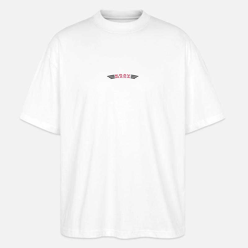 KRAVMAGA curved - Stanley/Stella Oversized Unisex Bio T-Shirt Blaster 2.0 - Weiß