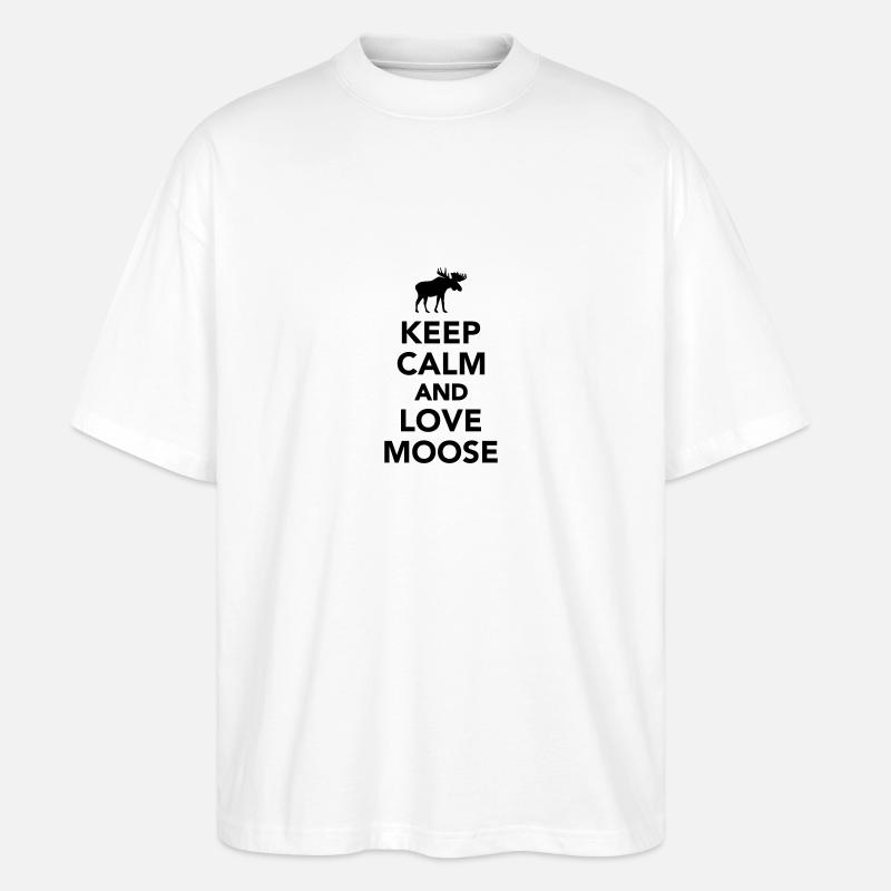 Elch - Stanley/Stella Oversized Unisex Bio T-Shirt Blaster 2.0 - Weiß