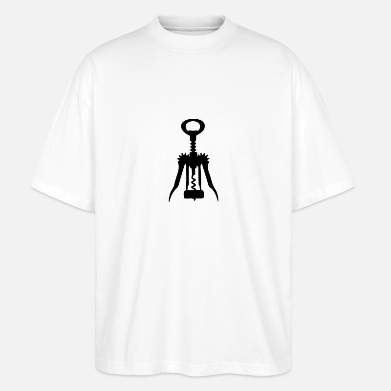 Korkenzieher - Stanley/Stella Oversized Unisex Bio T-Shirt Blaster 2.0 - Weiß