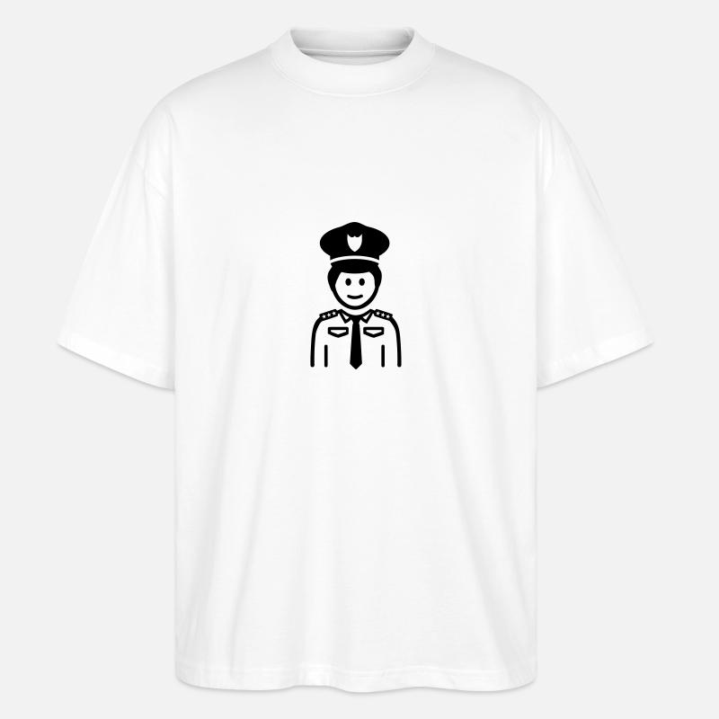 Polizei - Stanley/Stella Oversized Unisex Bio T-Shirt Blaster 2.0 - Weiß