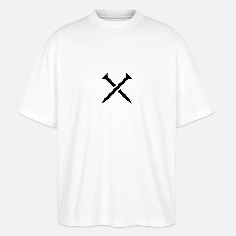 Schraube - Stanley/Stella Oversized Unisex Bio T-Shirt Blaster 2.0 - Weiß