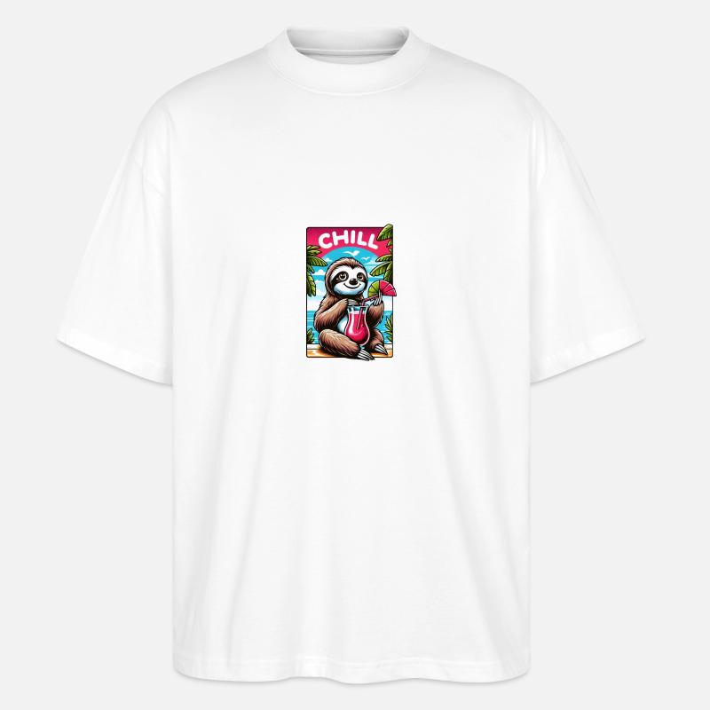 Chill - Stanley/Stella Oversized Unisex Bio T-Shirt Blaster 2.0 - Weiß