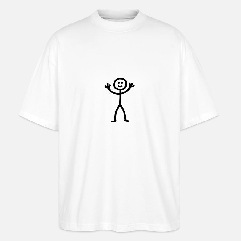 stick_figure - Stanley/Stella Oversized Unisex Bio T-Shirt Blaster 2.0 - Weiß