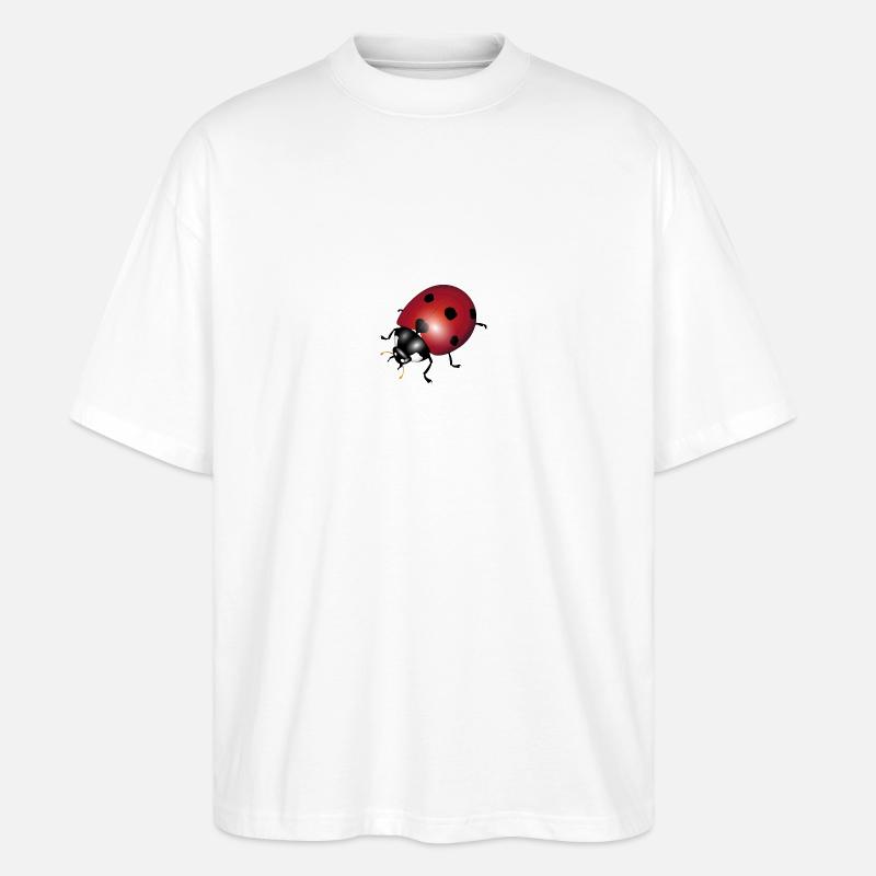 Marienkäfer - Stanley/Stella Oversized Unisex Bio T-Shirt Blaster 2.0 - Weiß
