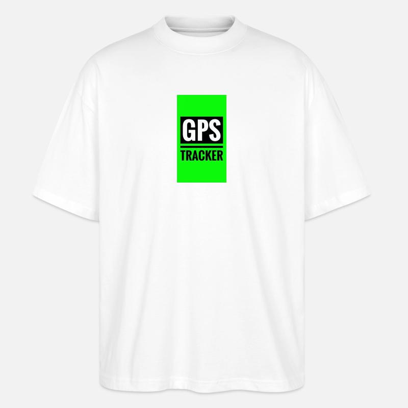 GPS-Tracking-ähnliches Design - Stanley/Stella Oversized Unisex Bio T-Shirt Blaster 2.0 - Weiß