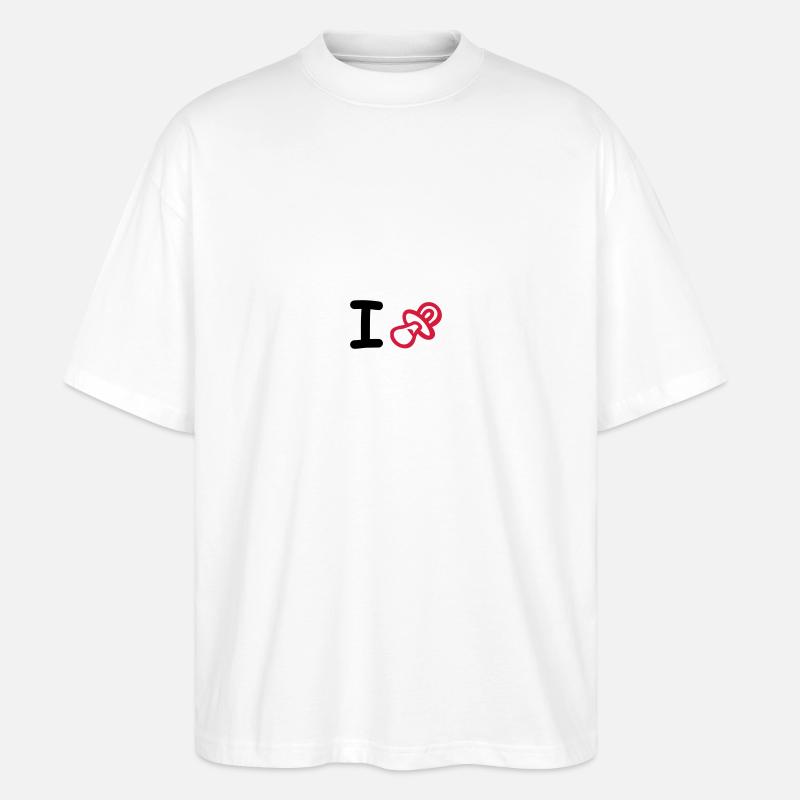 Schnuller - Stanley/Stella Oversized Unisex Bio T-Shirt Blaster 2.0 - Weiß
