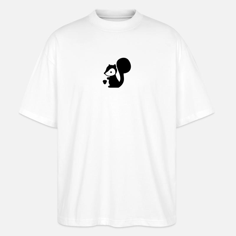 Eichhörnchen - Stanley/Stella Oversized Unisex Bio T-Shirt Blaster 2.0 - Weiß