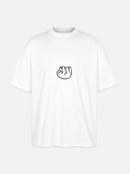 Faultier - Stanley/Stella Oversized Unisex Bio T-Shirt Blaster 2.0 - Weiß