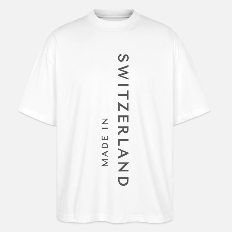 Made in Switzerland, Schweizer Stolz - Stanley/Stella Oversized Unisex Bio T-Shirt Blaster 2.0 - Weiß