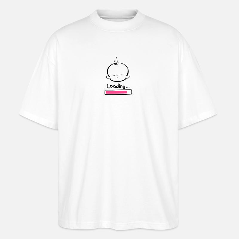 Baby Loading minimal Design - Stanley/Stella Oversized Unisex Bio T-Shirt Blaster 2.0 - Weiß