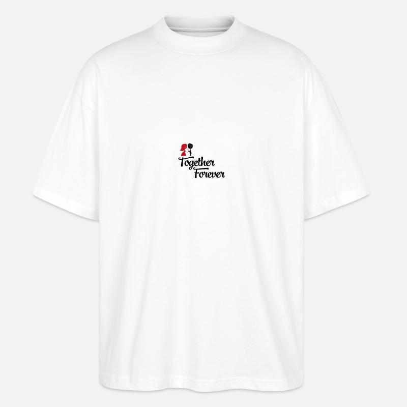 hochzeitspaar - Stanley/Stella Oversized Unisex Bio T-Shirt Blaster 2.0 - Weiß