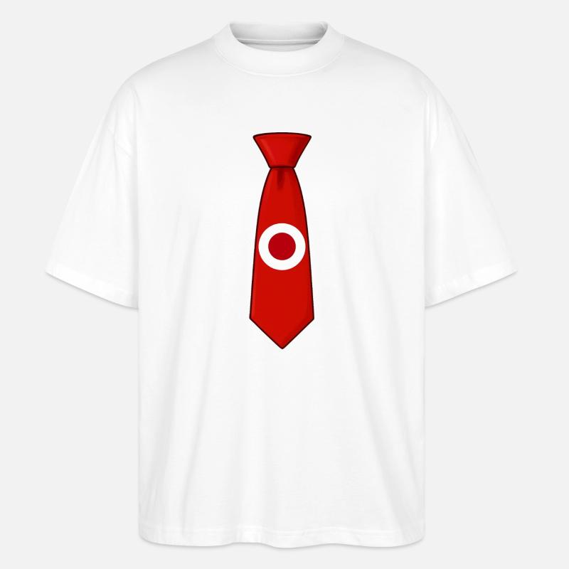Cravate japonaise – Conception du drapeau - T-shirt bio Blaster 2.0 coupe oversize Stanley/Stella Unisexe - blanc