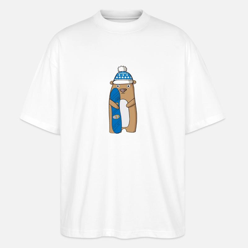 Snowboard - Stanley/Stella Oversized Unisex Bio T-Shirt Blaster 2.0 - Weiß