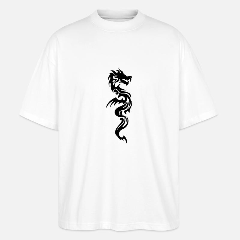 Drachen Kampfsport - Stanley/Stella Oversized Unisex Bio T-Shirt Blaster 2.0 - Weiß