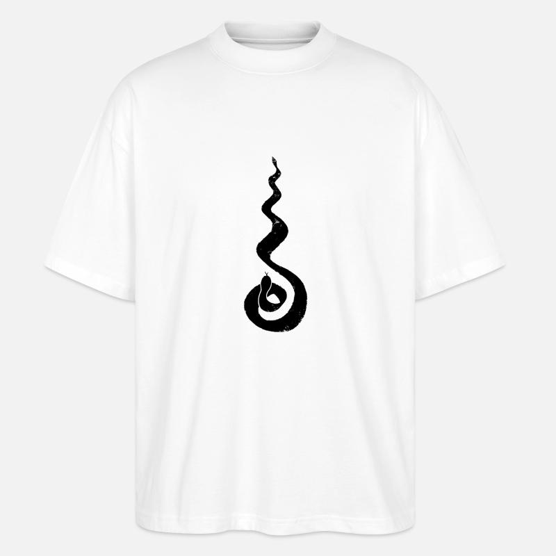 Flammende Schlange - Stanley/Stella Oversized Unisex Bio T-Shirt Blaster 2.0 - Weiß