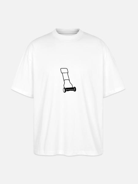 Rasenmäher Spindelmäher - Stanley/Stella Oversized Unisex Bio T-Shirt Blaster 2.0 - Weiß
