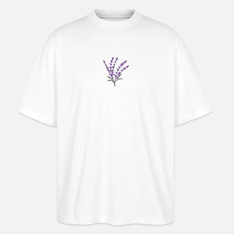 Lavendel - Stanley/Stella Oversized Unisex Bio T-Shirt Blaster 2.0 - Weiß