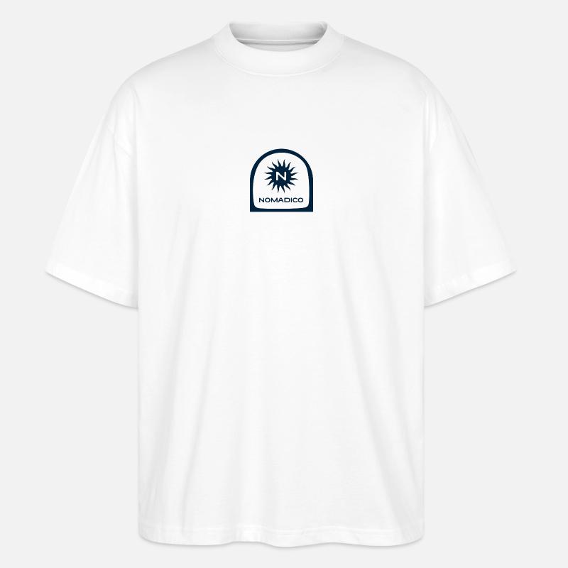 Bogen Ocean_Blue_Nomadico - Stanley/Stella Oversized Unisex Bio T-Shirt Blaster 2.0 - Weiß
